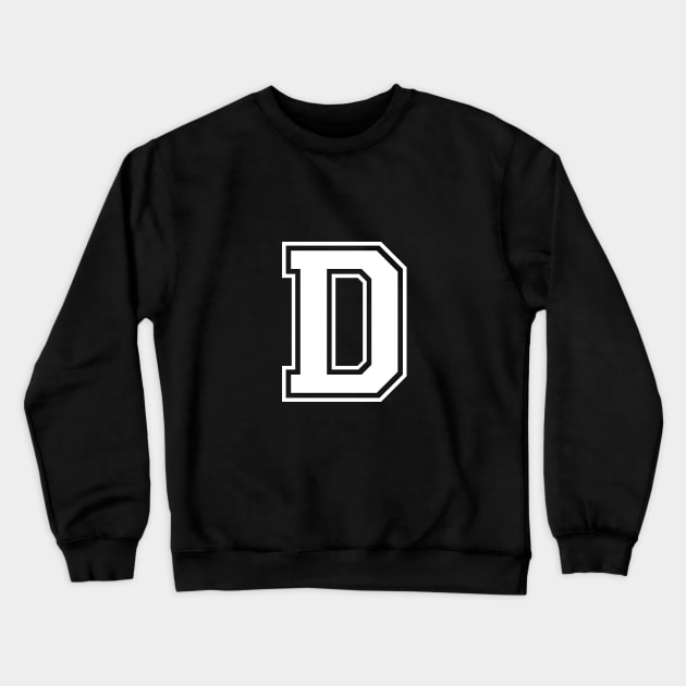 Initial Letter D - Varsity Style Design Crewneck Sweatshirt by Hotshots